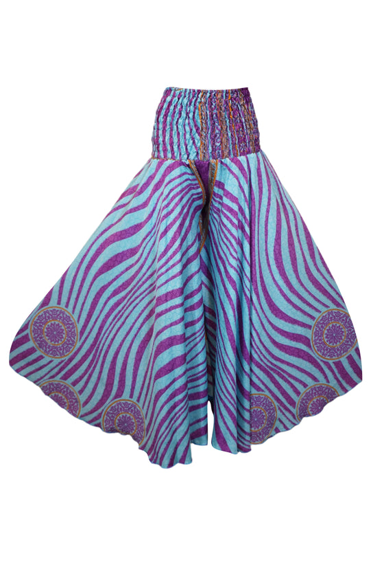 Handmade Sky Blue Boho Palazzo Pants – Airy, Graceful & Flowing in Wide-Leg Beauty SM