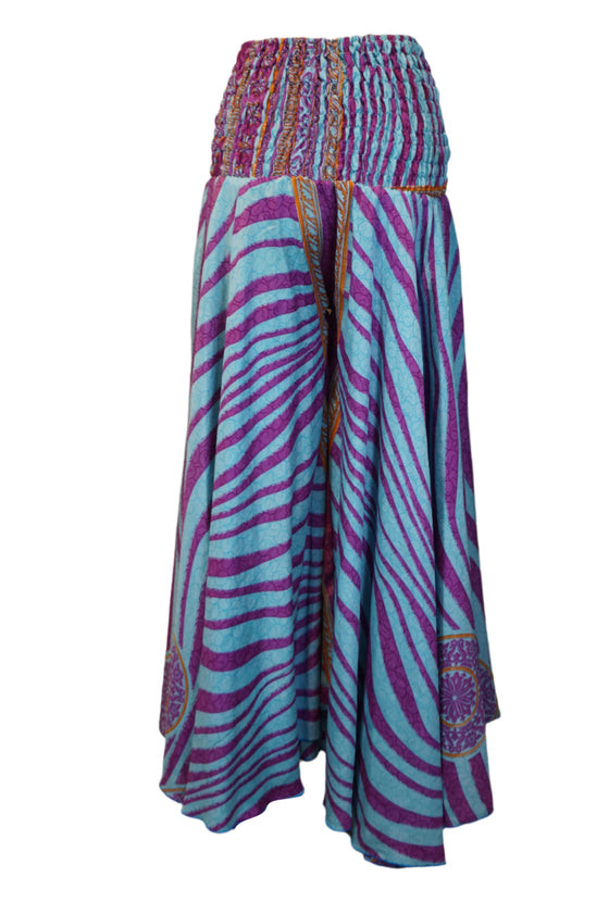 Handmade Sky Blue Boho Palazzo Pants – Airy, Graceful & Flowing in Wide-Leg Beauty SM
