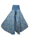 Handmade Sky Blue Boho Palazzo Pants – Airy, Graceful & Flowing Wide-Leg Trousers SM