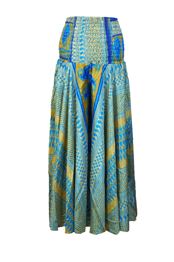 Handcrafted Sky Blue Boho Palazzo Pants – Breezy, Flowy & Elegant Wide-Leg Style  SM