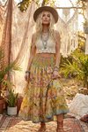 Women’s Daffodil Yellow Maxi Skirt – Stylish Boho Flowy Long Skirt Dress  S/M