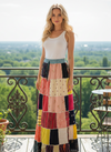 Patchwork Boho Maxi Skirt – Colorful Handmade Long Skirt  S/M/L