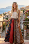 
Women’s Patchwork Dori Maxi Skirt – Rum Raisin Printed Boho Beach Long Skirt S/M/L
