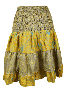 Ruched skirt yellow hotsell