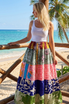 Women’s Bohemian Maxi Skirt – Handmade Multi-Color Patchwork Beach Skirt S/M/L