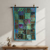 Ocean Blue Vintage Banjara Tapestry – Hand-Embroidered Wall Hanging Décor