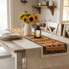 Ethnic Tribal Ivory & Orange Table Runner – Handmade Patchwork Home Decor