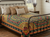 Indian Boho Animal Print Bedspread – Black Embroidered Printed Throw
