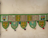 Green Boho Toran | Decorative Window Topper & Wall Hanging | Bohemian Home Décor Accent