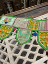 Green Boho Window Topper Toran – Decorative Wall Hanging for Bohemian Home Décor