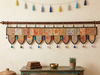 Boho Window Topper | Indian Embroidered Toran Hanging, Colorful Wall Accent