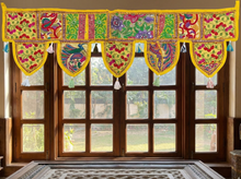  Yellow Door Hanging – Indian Handmade Door Valance, Boho Wall & Home Decor
