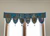 Blue Embroidered Toran – Vibrant Door & Window Topper, Indian Boho Valance