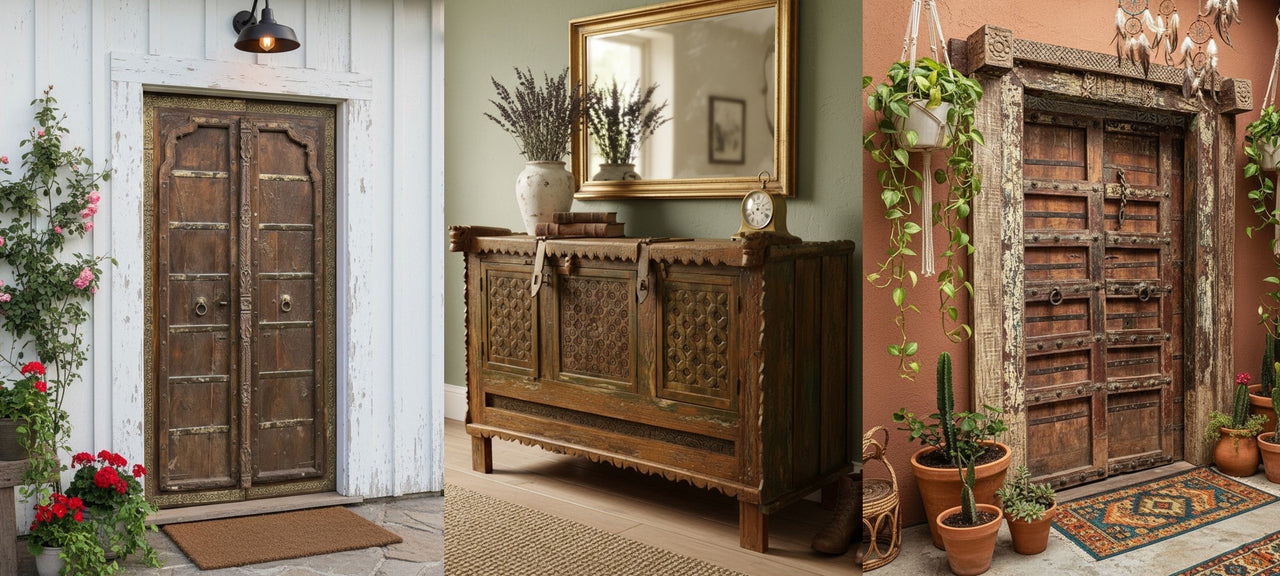  Thanksgiving and cozy, earthy interiors are a perfect match. At Mogul Interior, we love transforming spaces with rustic earthy charm of vintage carved doors decor for the holiday season. 