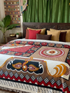 Indian Boho Floral Paisley Bedspread – Block Printed Cotton Throw | Handmade Bedroom, Sofa