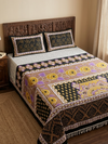 Indian Hand Block Print Cotton Bedcover with Matching Pillow Covers