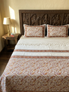 Indian Cotton Bedcover Set – Bedspread & Sofa Throw with Matching Pillow Covers