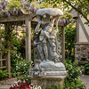 PRE ORDER-Natural Stone Radha Krishna Standing Garden Statue