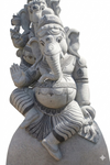 PRE ORDER-Natural Stone Abhaya Ganesha Garden Statue Granite