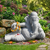 PRE ORDER-Natural Stone Ganesha Garden Statue Handcarved Granite Stone