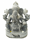 PRE ORDER-Natural Stone Ganesha Garden Statue Handcarved Granite Stone