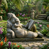 PRE ORDER-Natural Granite Stone Ganesha Garden Handcarved Statue