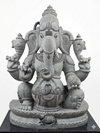 PRE ORDER-Natural Stone Ganesha Garden Statue Handcarved Granite Stone