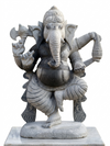 PRE ORDER-Natural Stone Ganesha Garden Statue Handcarved Granite Stone