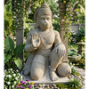 PRE ORDER-Natural Stone Hanuman Kneeling Garden Statue Handcarved Granite