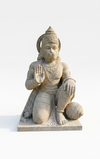 PRE ORDER-Natural Stone Hanuman Kneeling Garden Statue Handcarved Granite