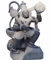 PRE ORDER-Natural Stone Hanuman Sanjeevani Handcarved Granite Statue