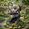 PRE ORDER-Natural Stone Hanuman Sanjeevani Handcarved Granite Statue