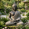PRE ORDER-Natural Stone Meditating Dhyana Buddha Garden Statue