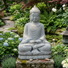 PRE ORDER-Natural Handcarved Granite Protection Buddha Garden Statue