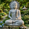PRE ORDER-Natural Stone Buddha Garden Handcarved Granite Statue