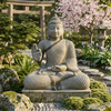 PRE ORDER-Natural Stone Handcarved Granite Buddha Garden Statue