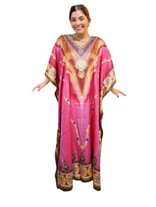  Soft Maxi Caftan Dress – V-Neck Kimono Style Kaftan | Boho Resort Wear & Lounge One SIZE