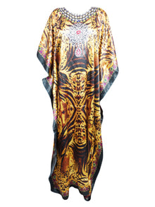  Womens Printed Maxi Kaftan Dress,