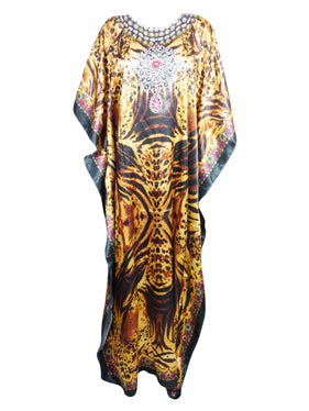 Womens Printed Maxi Kaftan Dress,