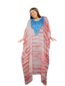  Bohemian Kaftan Maxi Dress – Pink Resort Wear for Women 4XL