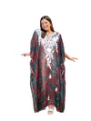 Women’s V-Neck Kaftan – Loose Fit Beach Caftan Dress for Resort & Travel Wear Onesize
