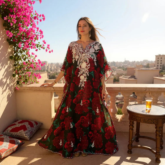 Caftan Kaftan for Women V Neck Loose Beach Onesize-L/4XL