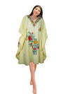 Kaftan for Women Buttermilk Bliss Embroidered Kaftan – Women's Resort Wear L-3XL