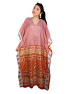 Women's Pink Caftan Maxi Dress – Lightweight, Flowy, and Bohemian-Inspired  OneSize