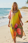 Boho Maxi Kaftan Dress – Women’s Beach Holiday Resort Wear Kaftan 3XL