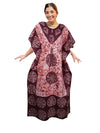 Maroon Cotton Kaftan Maxi Dress – Boho House Dress & Lounge Wear 3XL