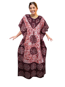  Maroon Cotton Kaftan Maxi Dress – Boho House Dress & Lounge Wear 3XL