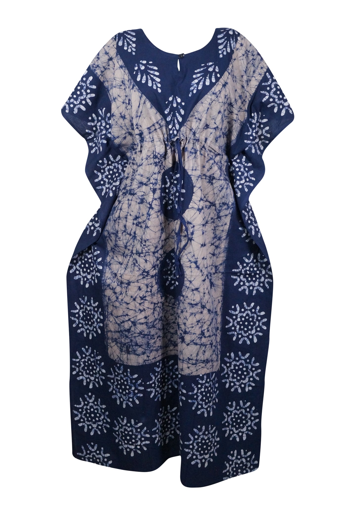 Women's Navy Blue Boho Chic Kaftan Flowy Maxi Caftan Dress for Loung Women's Navy Blue Boho Chic Kaftan Flowy Maxi Caftan Dress for Loung
