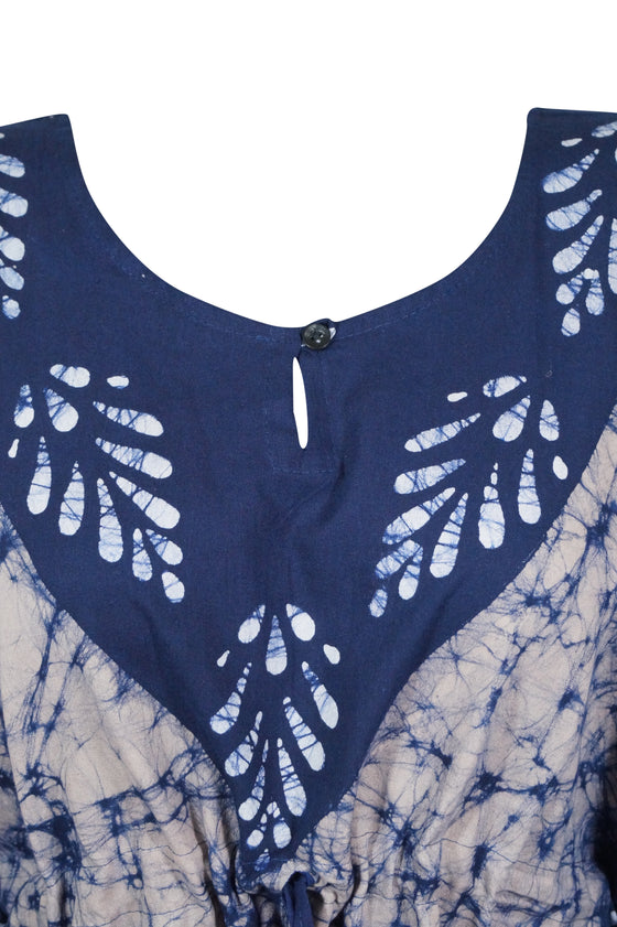 Caftan Maxi Dresses, Boho Chic  Dress, Navy Blue Stylish Kaftan Dress L-3XL