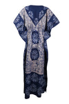 Caftan Maxi Dresses, Boho Chic  Dress, Navy Blue Stylish Kaftan Dress L-3XL